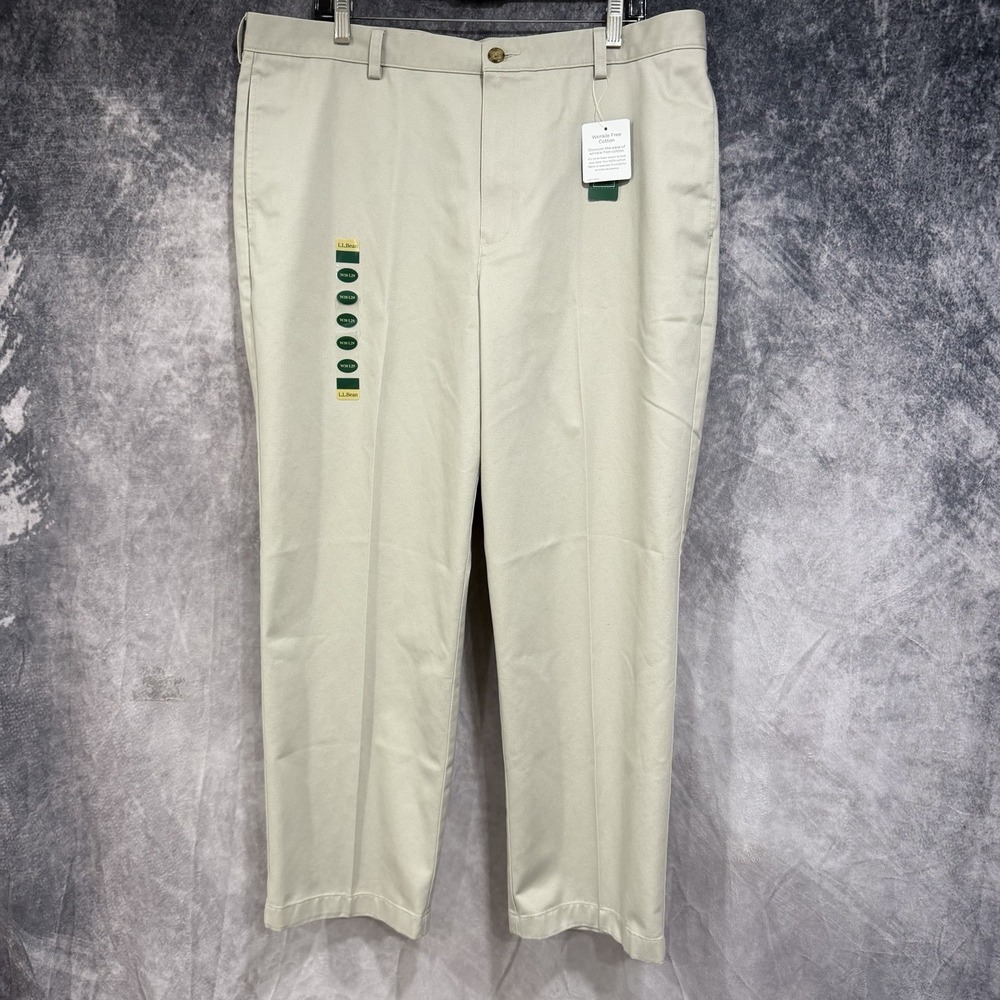 L.L. Bean Men's Natural Fit Chino Pants Size 38x29 Khaki Beige Preppy Casual New